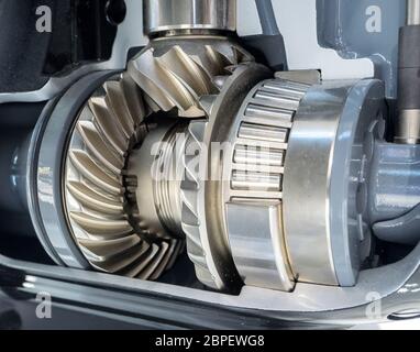 Close up view of brand new engine gears Stock Photo