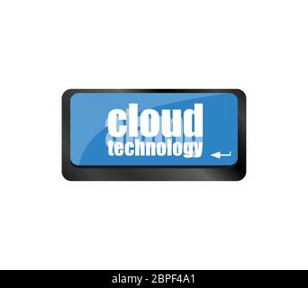 Connect to cloud concept on button of the keyboard key. cloud technology Stock Photo
