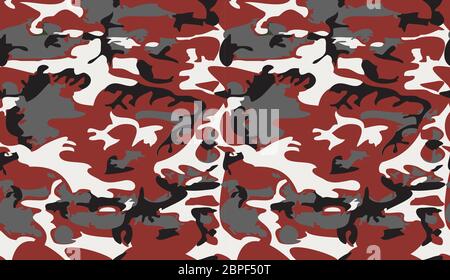 Camouflage pattern background vector. Classic clothing style masking camo repeat print. Virtual background for online conferences, online transmission Stock Vector