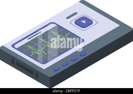Cardiologist device icon, isometric style Stock Vector