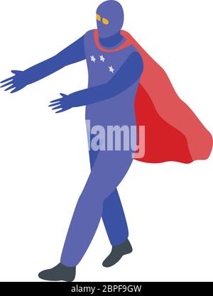 Blue star hero icon, isometric style Stock Vector