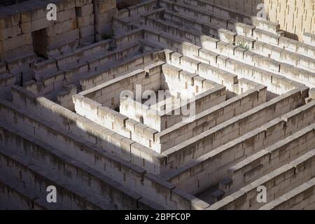 Labyrinth made of stone: conceptual for question, freedom and journey Stock Photo