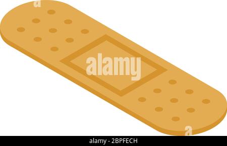 Medical plaster icon, isometric style Stock Vector