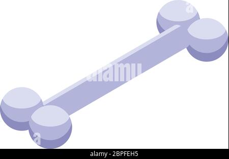 Dog bone icon, isometric style Stock Vector