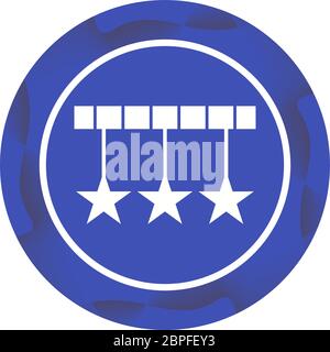 Beautiful Three Stars Glyph Vector Icon Stock Vector