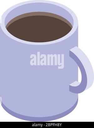 Mug coffee icon, isometric style Stock Vector