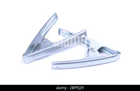 Glue clamps isolated on a white background Stock Photo