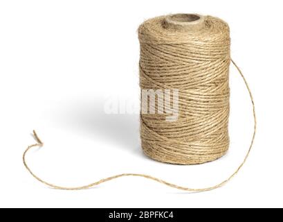 Premium Photo  Brown rope string isolated on white background