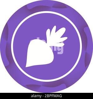 Beautiful Beet Glyph Vector Icon Stock Vector