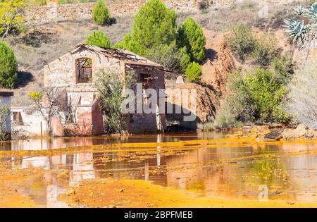 Remains of the old mines of Riotinto in Huelva (Spain) Stock Photo
