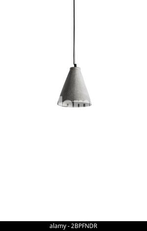 Pendant gray lamp isolated on white background. Stock Photo