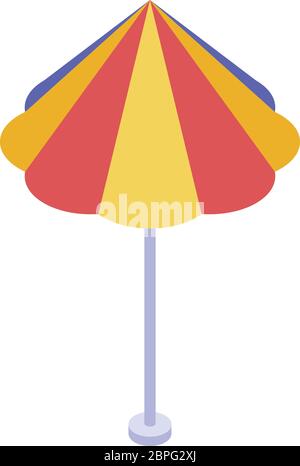 Pool umbrella icon, isometric style Stock Vector