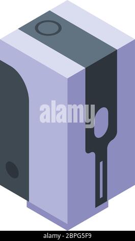 Wall soap dispenser icon, isometric style Stock Vector