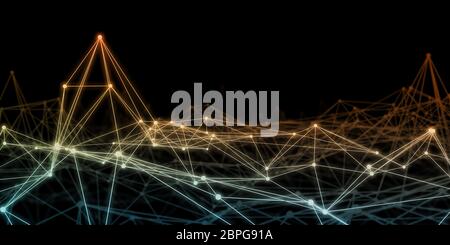 Neural Network Plexus Science Concept Abstract Background Stock Photo
