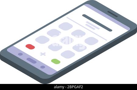 Manager smartphone icon, isometric style Stock Vector