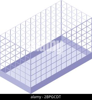 Animal cage icon, isometric style Stock Vector