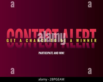 Contest alert poster design creativity Stock Vector