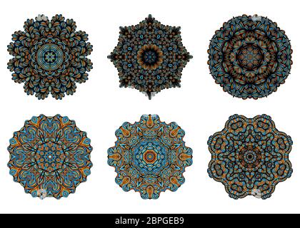 Mandalas. Vintage decorative elements with oriental pattern. Yoga template. Islam, Arabic Indian turkish and pakistan culture. Vector illustration. Stock Vector