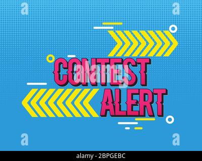 Contest alert template with abstract elements Stock Vector