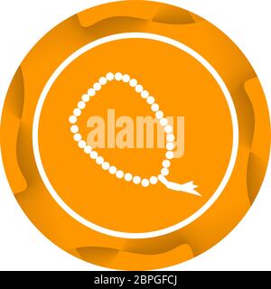 Beautiful Prayer Bead Glyph Vector Icon Stock Vector