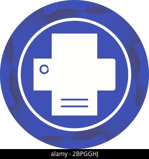 Beautiful Printer Glyph Vector Icon Stock Vector