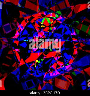 Bright multichrome poligonal mosaics background. Colorful broken glass, motley geometric seamless pattern. Abstract modern art art gallery painting Stock Vector