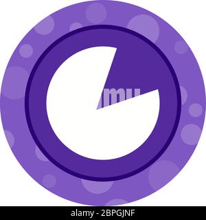 Beautiful Pie Chart Glyph Vector Icon Stock Vector