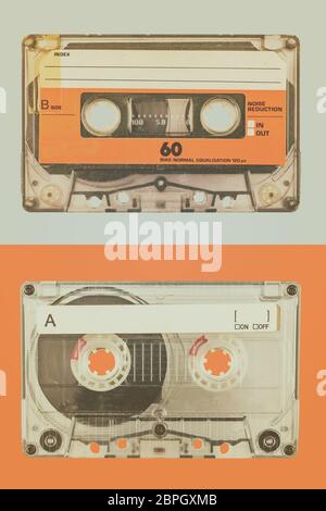 The vintage audio cassette player print by Martin Bergsma
