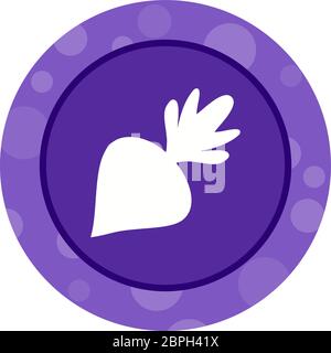 Beautiful Beet Glyph Vector Icon Stock Vector