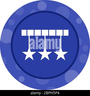 Beautiful Three Stars Glyph Vector Icon Stock Vector