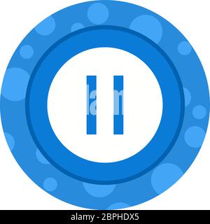 Beautiful Pause Button Glyph Vector Icon Stock Vector