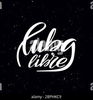 Handwritten calligraphy text, chalk on a blackboard Stock Vector