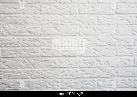 ceramic white brick tile wall modern design background texture clean Stock Photo