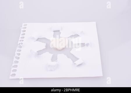 Paper art with a heart in the middle Stock Photo
