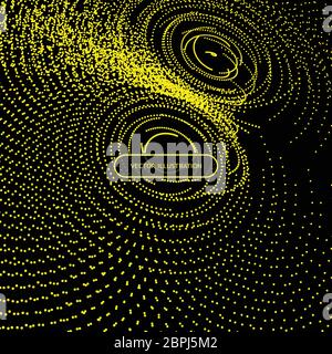 Array with Particles. Abstract Dynamic Background. Technology Vector Illustration. Modern Pattern Created from Circles. Stock Vector