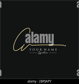 CV Handwritten Signature logo - Vector Logo Template for Beauty ...