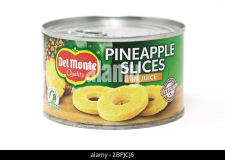 Del Monte Sliced Pineapple Stock Photo