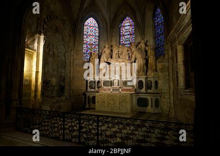 The Sarcaphagus of Paulus Geminus in the Chapel of the Holy Sepulchre inside of Church of St.Trophime in Place de la Republique.Arles.Bouches-du-Rhone.Alpes-Cot Stock Photo