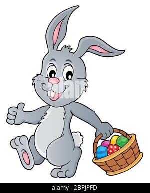 Easter rabbit thematics 5 - picture illustration. Stock Photo