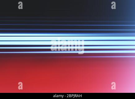 Blue motion blur lines with light leak background Stock Photo