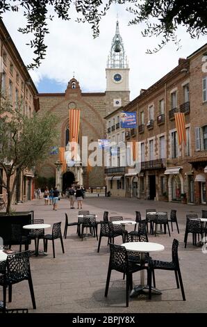 Place Leon Gambetta with Cathedral Basilica of Saint John the Baptist, Perpignan, Pyrenees-Orientales, Occitanie. France