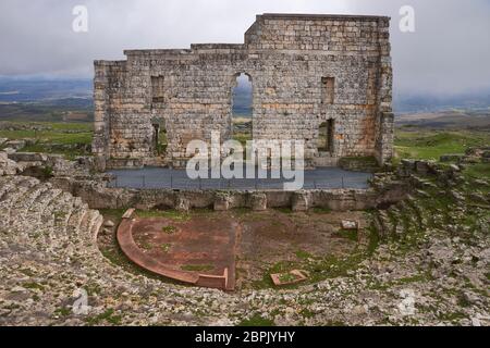 Roman remains of the city of Acinipo in Ronda, Malaga. Spain Stock Photo