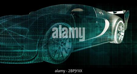 Car Information News and Reviews Presentation Background Stock Photo