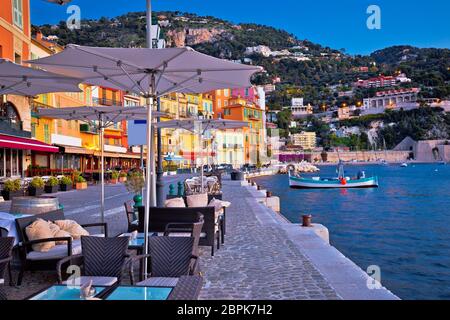 Villefranche sur Mer idyllic French riviera town evening view