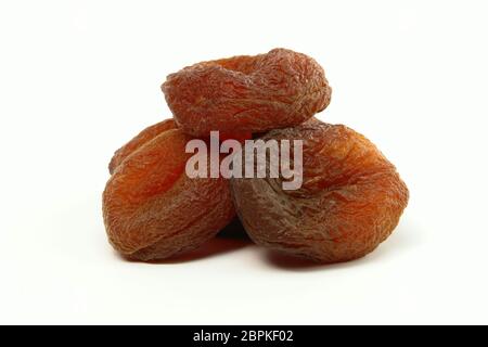 Daydried Apticots (Isolated on white background) Stock Photo
