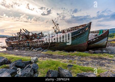 Shipwrecks in the Morning Sun on the Isle of Mull, Scotland