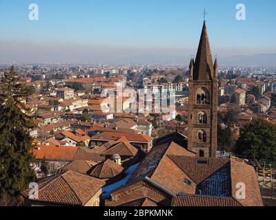 Aerial view of the city of Rivoli, Italy Stock Photo