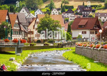 Beautuful Schiltach in Black Forest, Germany Stock Photo