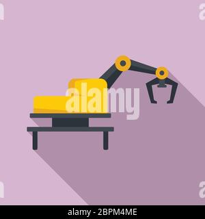 Agritech machine icon. Flat illustration of agritech machine vector icon for web design Stock Vector