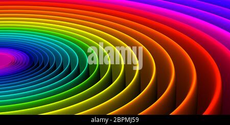 Colorful abstract spiral pattern background Stock Photo